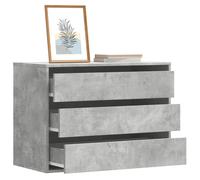 Vidaxl Commode D'angle Gris Béton 80x41x58 Cm Bois D'ingénierie Marron