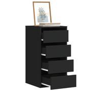 vidaXL Commode d'angle noir 40x41x76 cm bois d'ingénierie, commode à tiroirs, classeur, armoire à tiroirs, armoire de 852862