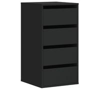 vidaXL Commode d'angle noir 40x41x76 cm bois d'ingénierie