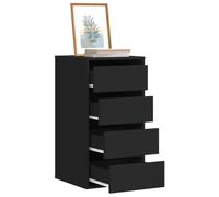 Vidaxl Commode D'angle Noir 40x41x76 Cm Bois D'ingénierie Marron
