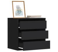 Vidaxl Commode D'angle Noir 60x41x58 Cm Bois D'ingénierie Marron
