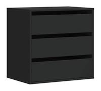 vidaXL Commode d'angle Noir 60×41×58 cm Bois d'ingénierie – Tiroirs de rangement