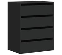 Vidaxl Commode D'angle Noir 60x41x76 Cm Bois D'ingénierie Marron