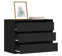 Vidaxl Commode D'angle Noir 80x41x58 Cm Bois D'ingénierie Marron
