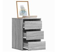 vidaXL Commode d'angle Sonoma gris 40x41x58 cm bois d'ingénierie à tiroirs