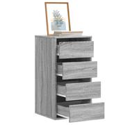 Vidaxl Commode D'angle Sonoma Gris 40x41x76 Cm Bois D'ingénierie Marron