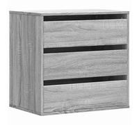 vidaXL Commode d'angle Sonoma Gris 60x41x58 cm Bois d'ingénierie, Commode à tiroirs, classeur, Armoire à tiroirs, Armoire de Rangement, Buffet