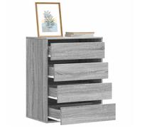 vidaXL Commode d'angle sonoma gris 60x41x76 cm bois d'ingénierie, commode à tiroirs, classeur, armoire à tiroirs, armoire de 852875