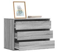 vidaXL Commode d'angle sonoma gris 80x41x58 cm bois d'ingénierie, commode à tiroirs, classeur, armoire à tiroirs, armoire de 852857