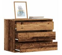 vidaXL Commode d'angle vieux bois 80x41x58 cm en bois d'ingénierie à tiroirs 852859