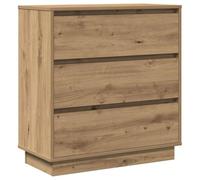 vidaXL Commode de Chevet avec LED Chêne Artisan 71x34,5x75 cm Bois d'ingénierie