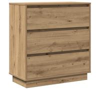 vidaXL Commode de Chevet avec LED Chêne Artisan 71x34,5x75 cm Bois d'ingénierie