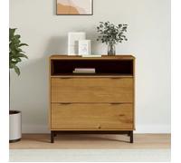 vidaXL Commode FLAM 80x40x80 cm bois de pin massif Marron