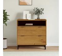 Vidaxl Commode Flam 80x40x80 Cm Bois De Pin Massif Marron