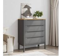 vidaXL Commode FLORO gris bois de pin massif 374010