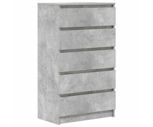 vidaXL Commode Gris béton 60x36x103 cm Bois d'ingénierie