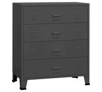vidaXL Commode industrielle avec tiroirs Anthracite 78x40x93 cm Métal