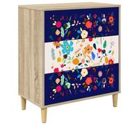 vidaXL Commode MAINZ Imprimé floral 66 x 36,5 x 75 cm Sonoma