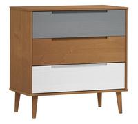 vidaXL Commode Marron 80x40x80 cm Bois de pin massif