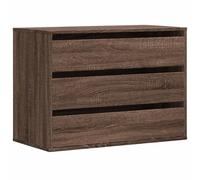 vidaXL Commode marron imitation chêne 80x41x58 cm Bois composite