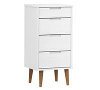 vidaXL Commode MOLDE Blanc 40x35x82 cm Bois de pin massif