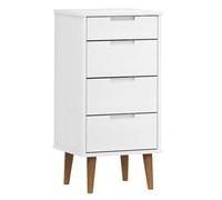 vidaXL Commode MOLDE Blanc 40x35x82 cm Bois de pin massif