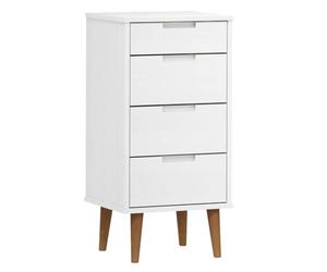 vidaXL Commode MOLDE Blanc 40x35x82 cm Bois de pin Massif