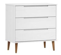 vidaXL Commode MOLDE Blanc 80x40x80 cm Bois de pin massif