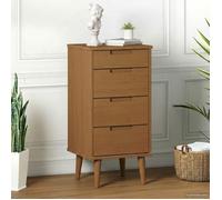 vidaXL Commode MOLDE Caramel 40 x 35 x 82 cm Bois de pin massif 42020934
