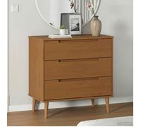 vidaXL Commode MOLDE Caramel 80 x 40 x 80 cm Bois de pin massif 42020936