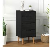vidaXL Commode MOLDE Noir 40 x 35 x 82 cm Bois de pin massif