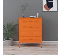 vidaXL Commode Orange 80x35x101,5 cm Acier