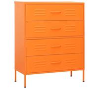 vidaXL Commode Orange 80x35x101,5 cm Acier
