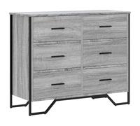vidaXL Commode Sonoma Gris 91x35,5x74,5 cm Bois d'ingénierie