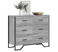 vidaXL Commode sonoma gris 91x35,5x74,5 cm bois d'ingénierie 3295305