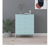 vidaXL Commode en acier 80x35x101,5 cm Vert menthe