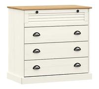 vidaXL Commode VIGO blanc 80x40x76 cm bois massif de pin