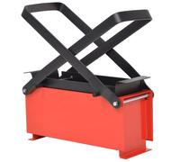 vidaXL Compacteur, Acier, Papier 34x14x14 cm Noir et Rouge