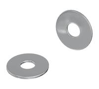 vidaXL Rondelles 2 pcs Argenté 18 x 18 x 1,2 mm Fer, Matériel de salon, composants durables en acier, rondelles adaptées, anti-corrosion, accessoires de bricolage