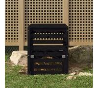 vidaXL Compostbak 63,5x63,5x77,5 cm massief grenenhout zwart823812 Noir G
