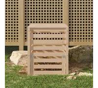 vidaXL Composteur 63,5x63,5x77,5 cm Bois massif de pin 823808 Beige G