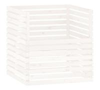 Composteur Blanc 100x100x102 cm Bois Massif de Pin Bac à Compost Jardin vidaXL