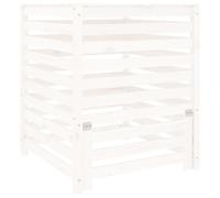 vidaXL Composteur Blanc 82,5x82,5x99,5 cm Bois massif de pin