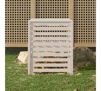vidaXL Composteur Blanc 82,5x82,5x99,5 cm Bois massif de pin