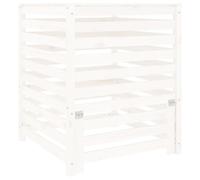 vidaXL Composteur Blanc 82,5x82,5x99,5 cm Pin massif