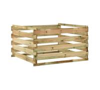 Bois de Pin Imprégné Composteur de Jardin à Lattes Bac à Compost Cour vidaXL