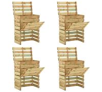 vidaXL Composteur de jardin à lattes 4 pcs 80x50x100 cm Pin imprégné