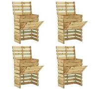 vidaXL Composteur de jardin à lattes 4 pcs 80x50x100 cm Pin imprégné Multicolore G