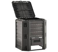 vidaXL Composteur de jardin noir 380 L