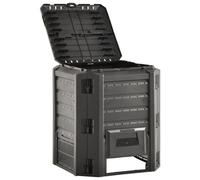vidaXL Composteur de jardin Noir 380 L